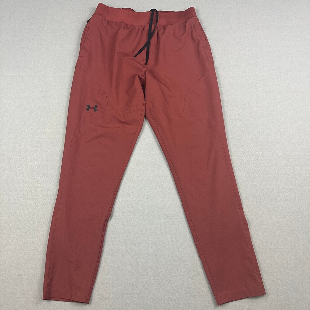 Under Armour Pants Men Large Rust Orange Fitted Tapered Tactical Lightweight L